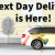 Introducing Next Day Delivery!