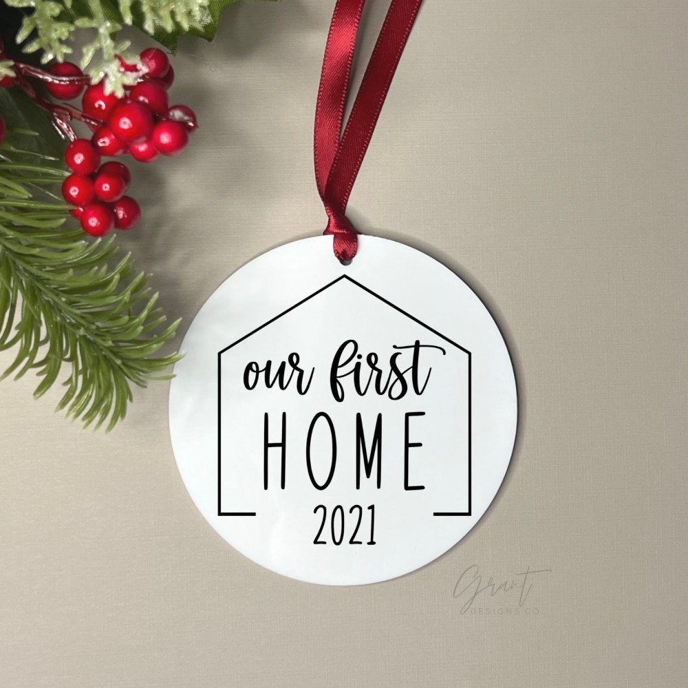 Acrylic Christmas Ornament - Our First Home