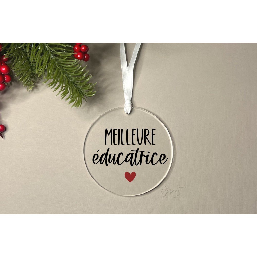 Acrylic Christmas Ornament - Best Educator French Teacher