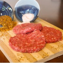 Bison Burger Patties, 4oz, seasoned