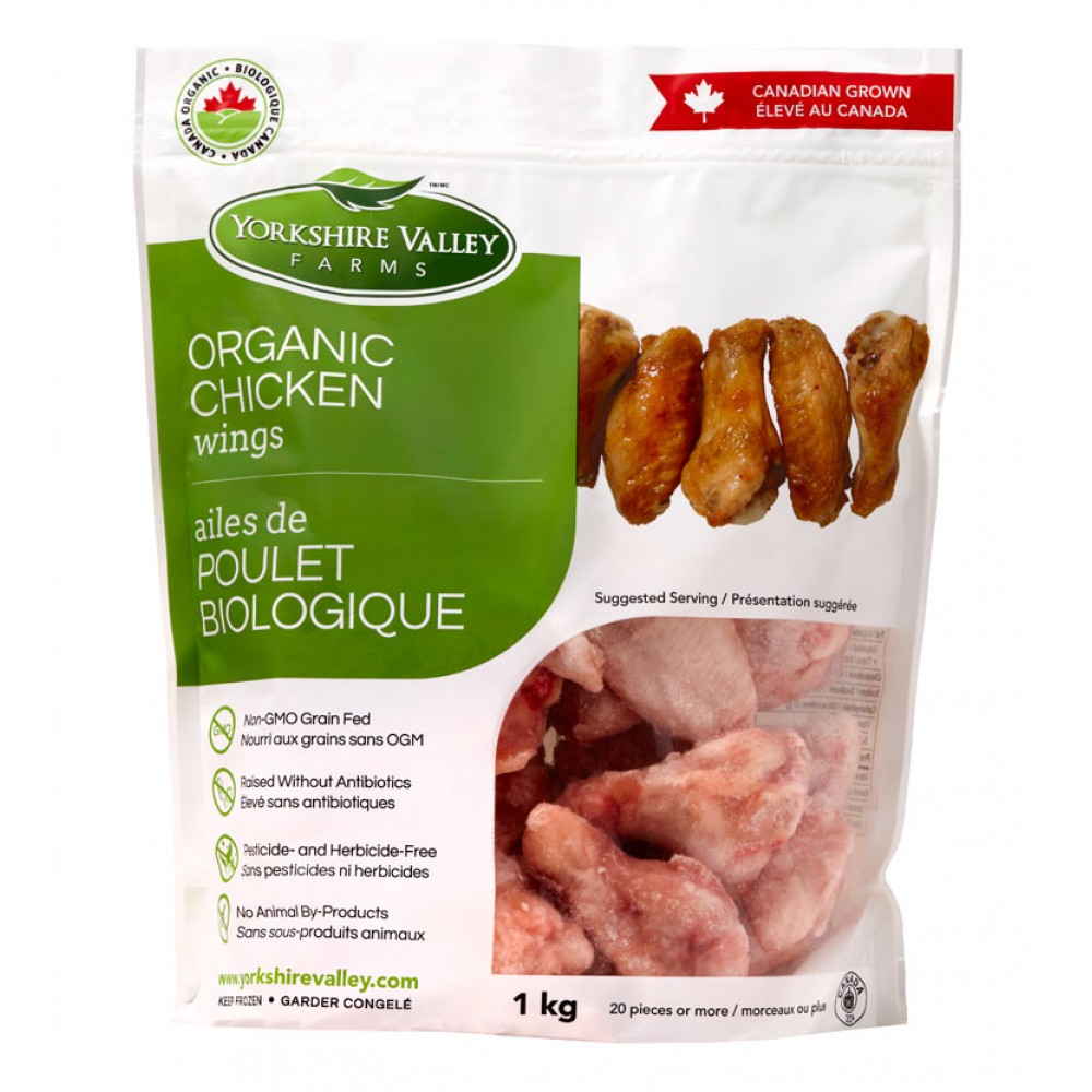 Yorkshire Valley Farms Organic Chicken Wings (1 kg bag)