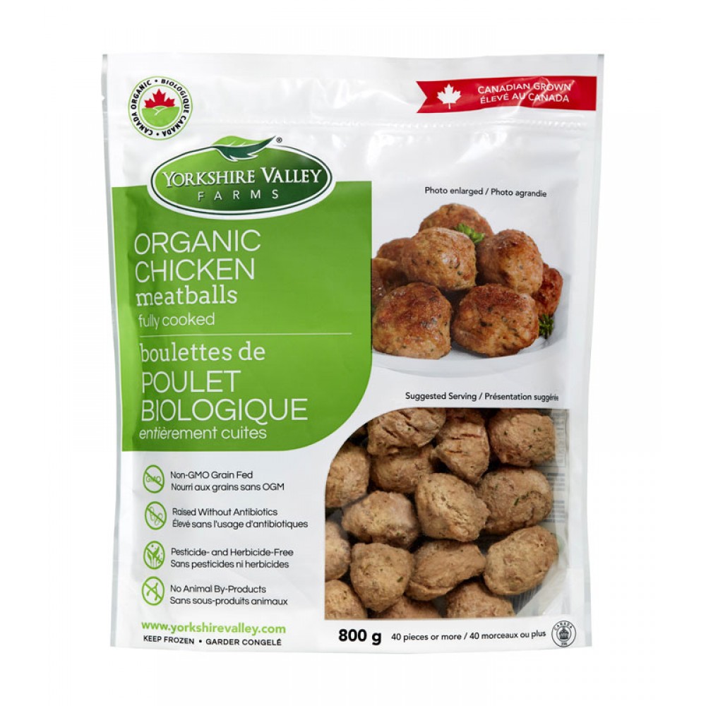 Yorkshire Valley Farms Organic Chicken Meatballs (800 g bag)
