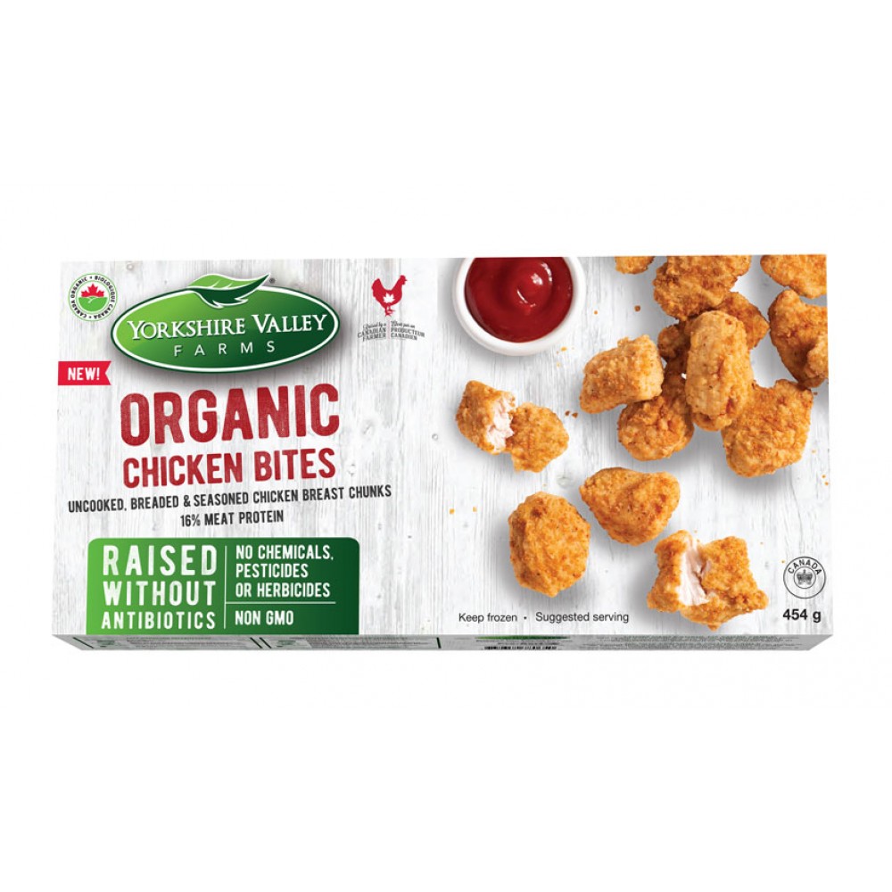 Yorkshire Valley Farms Organic Chicken Bites (454 g package)