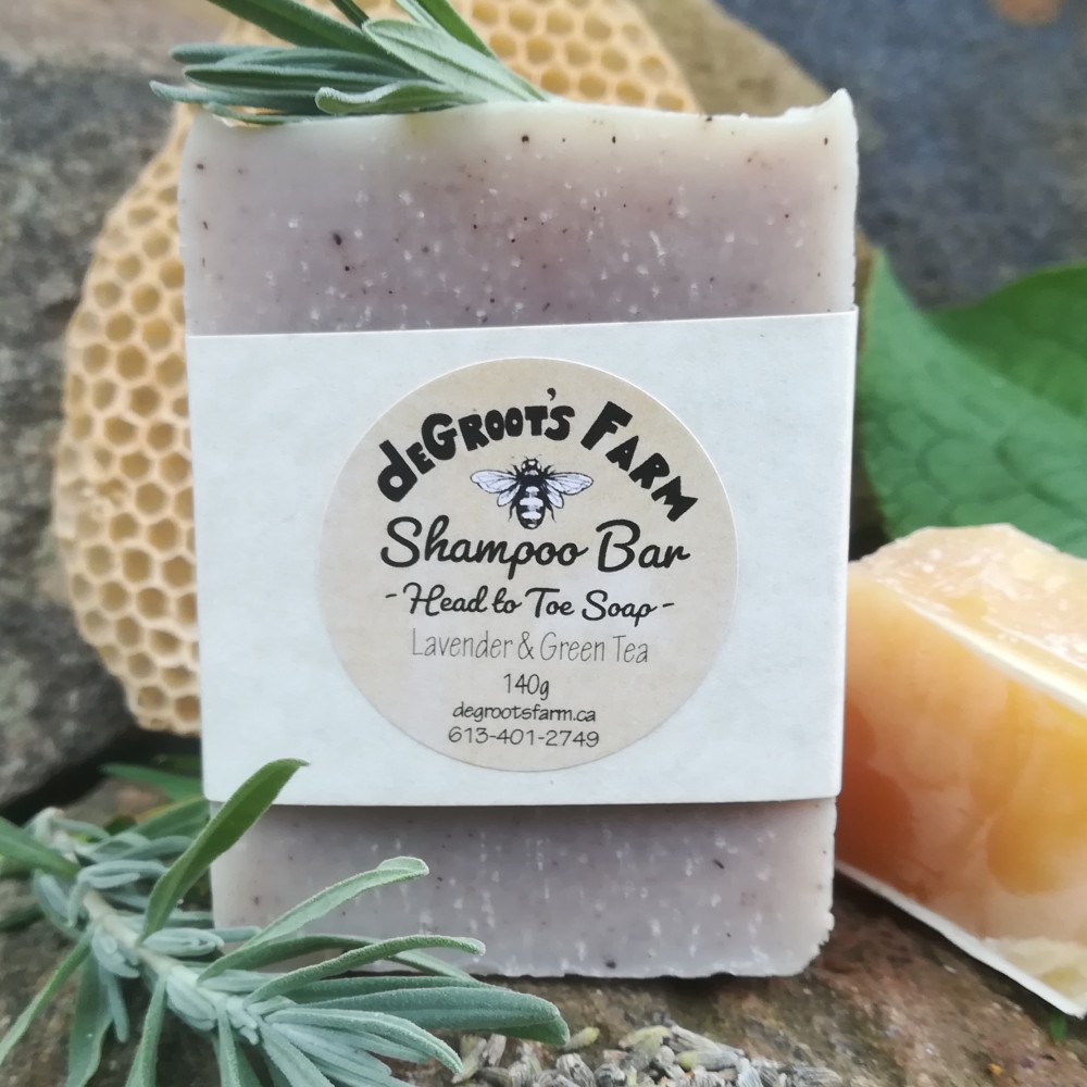 Shampoo Bar/Head to Toe Soap: Lavender and Green Tea