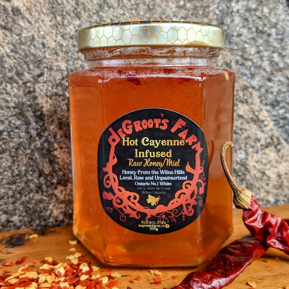 Hot Cayenne Infused Raw Wildflower Honey