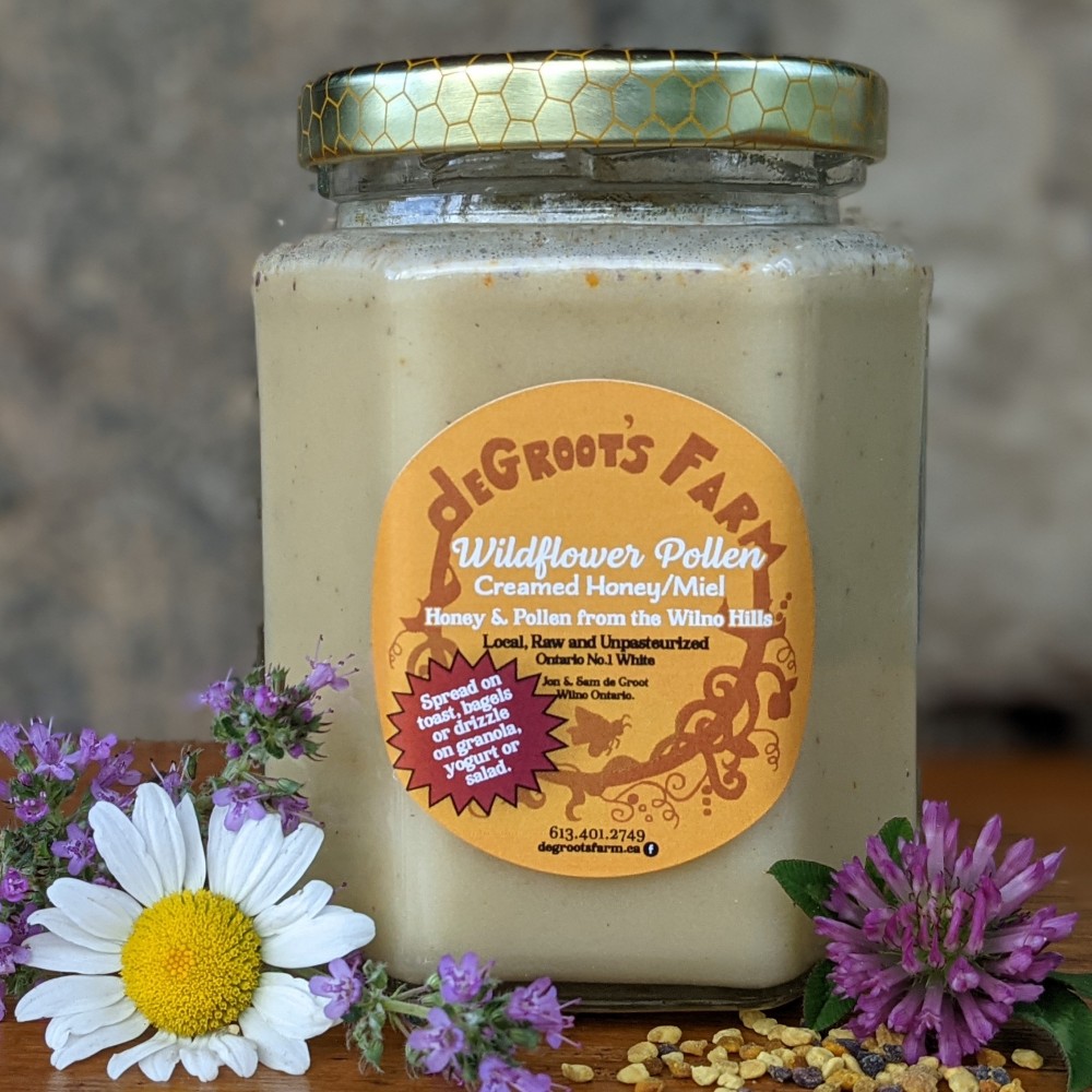 Creamed Wildflower Pollen Honey