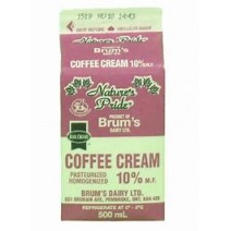 Coffee Cream - 10% - Brum's - Assorted Sizes