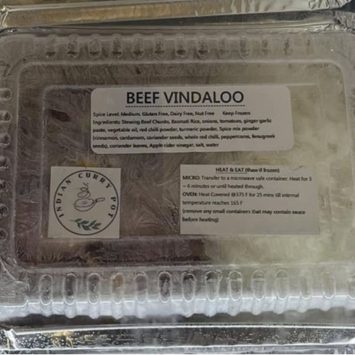 Beef Vinderloo with Rice - Frozen