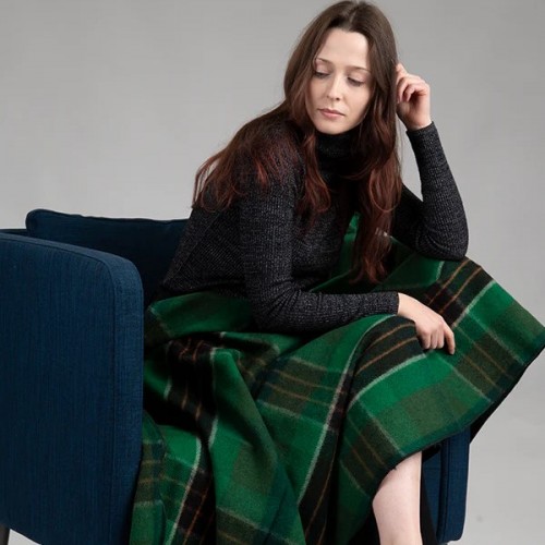 Merino Wool Tartan Knee Blanket - Spirit of Ireland