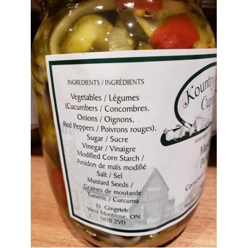 Local Homemade Mustard Pickles