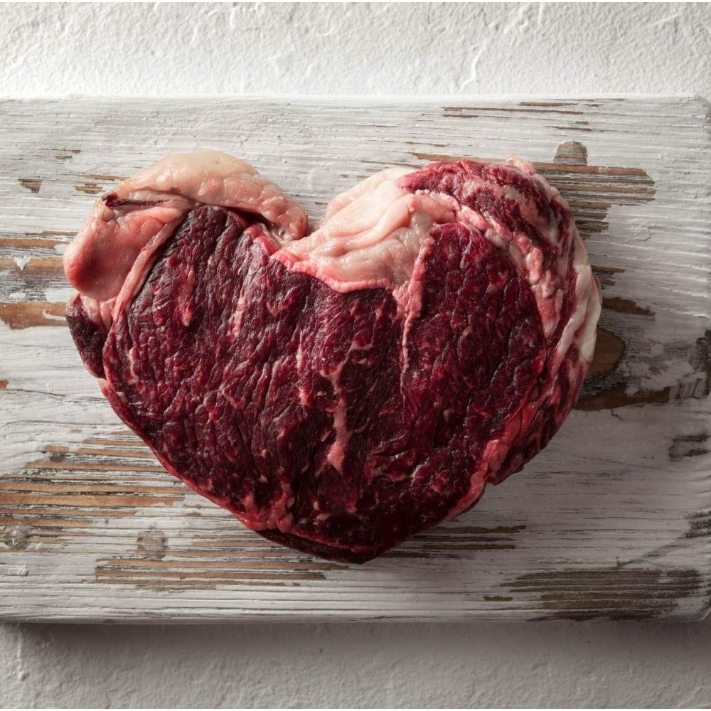 Heart Shaped Butterflied Rib Eye Steak - Fresh - Approx 1lb