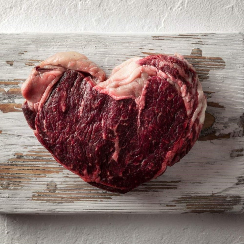 Heart Shaped Butterflied Rib Eye Steak - Fresh - Approx 1lb