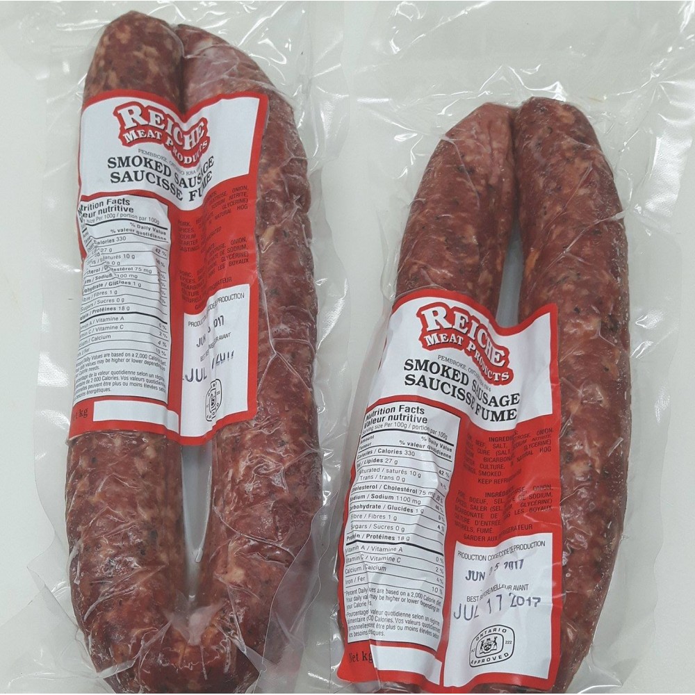 Sausage - Smoked - Reiche's (approx 1 lb per package)